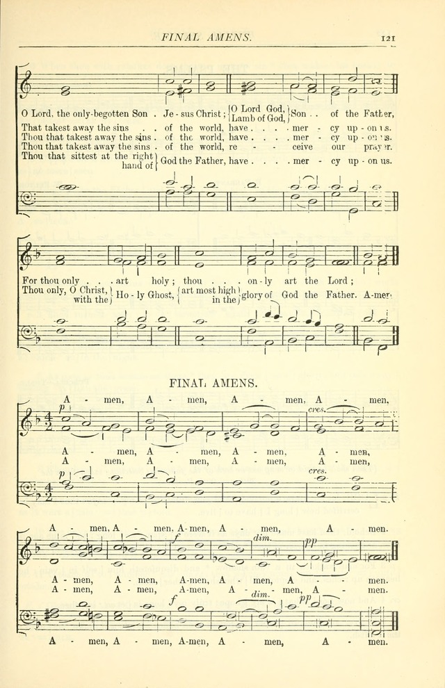 The Church Service Book: containing the words and music for the choral service, the morning and evening canticles, the holy communion, the Psalter, a selection of hymns from the hymnal with music page 128