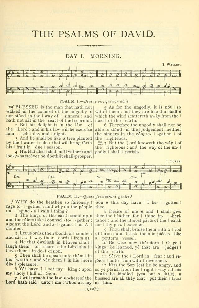 The Church Service Book: containing the words and music for the choral service, the morning and evening canticles, the holy communion, the Psalter, a selection of hymns from the hymnal with music page 136