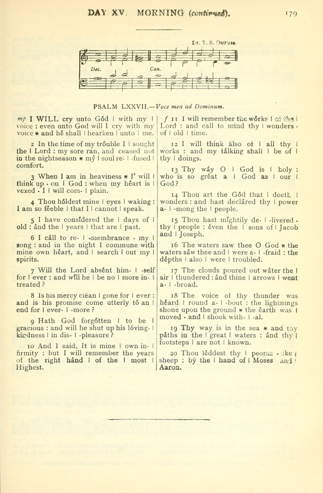 The Church Service Book: containing the words and music for the choral service, the morning and evening canticles, the holy communion, the Psalter, a selection of hymns from the hymnal with music page 190