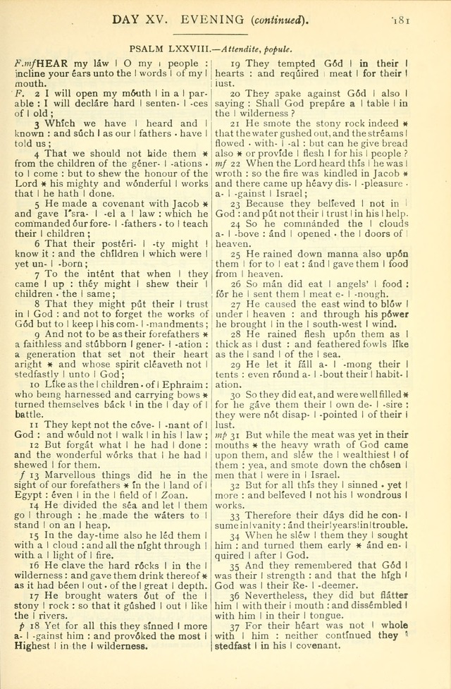 The Church Service Book: containing the words and music for the choral service, the morning and evening canticles, the holy communion, the Psalter, a selection of hymns from the hymnal with music page 192