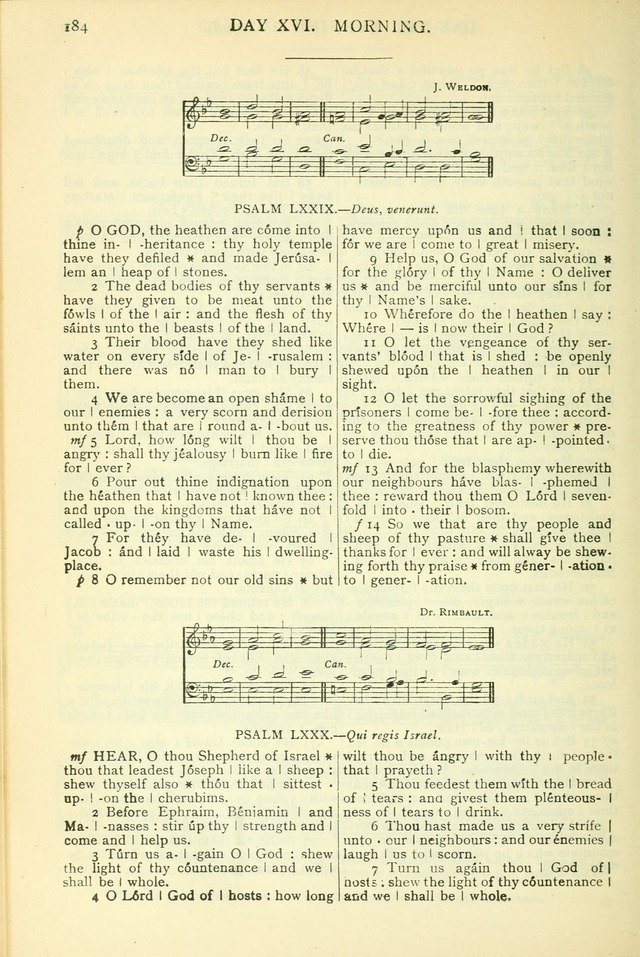 The Church Service Book: containing the words and music for the choral service, the morning and evening canticles, the holy communion, the Psalter, a selection of hymns from the hymnal with music page 195