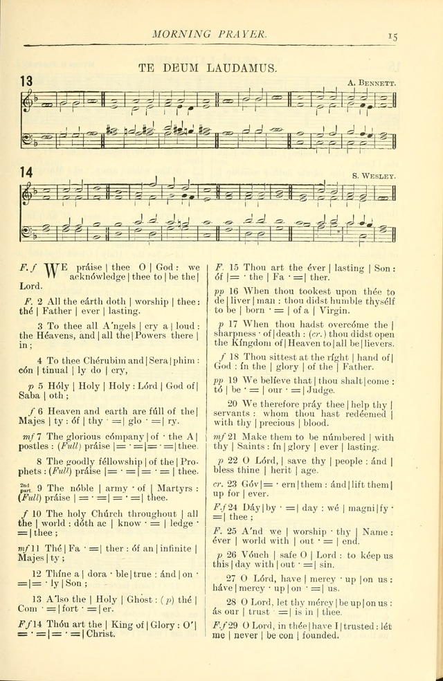 The Church Service Book: containing the words and music for the choral service, the morning and evening canticles, the holy communion, the Psalter, a selection of hymns from the hymnal with music page 22