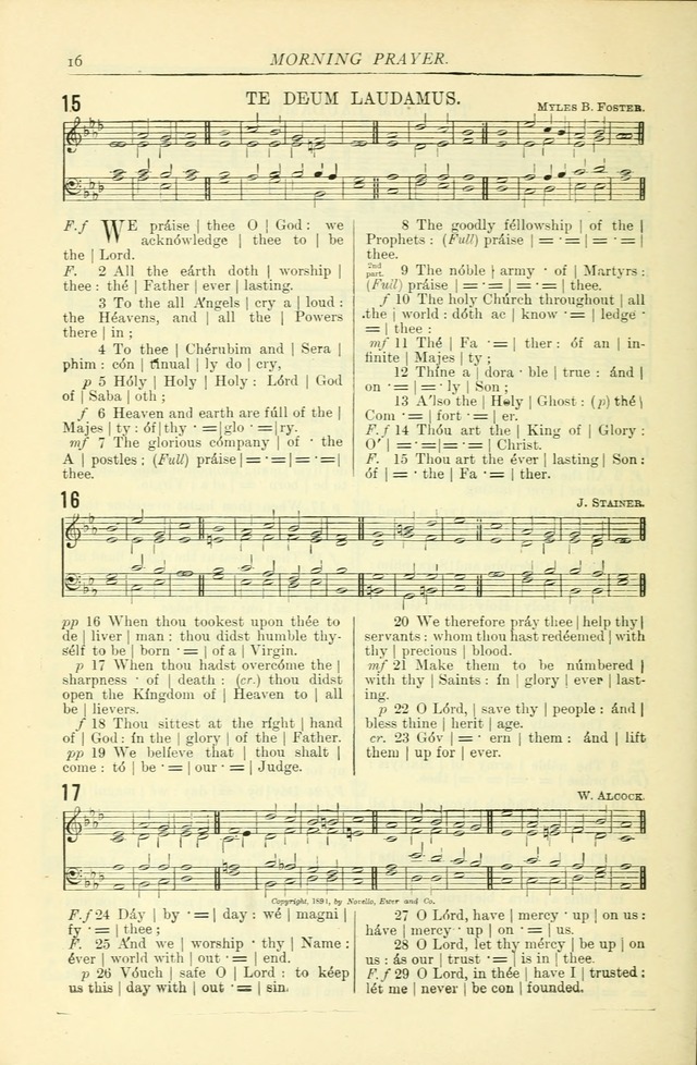 The Church Service Book: containing the words and music for the choral service, the morning and evening canticles, the holy communion, the Psalter, a selection of hymns from the hymnal with music page 23