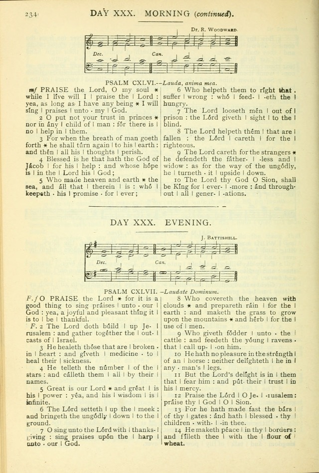 The Church Service Book: containing the words and music for the choral service, the morning and evening canticles, the holy communion, the Psalter, a selection of hymns from the hymnal with music page 247