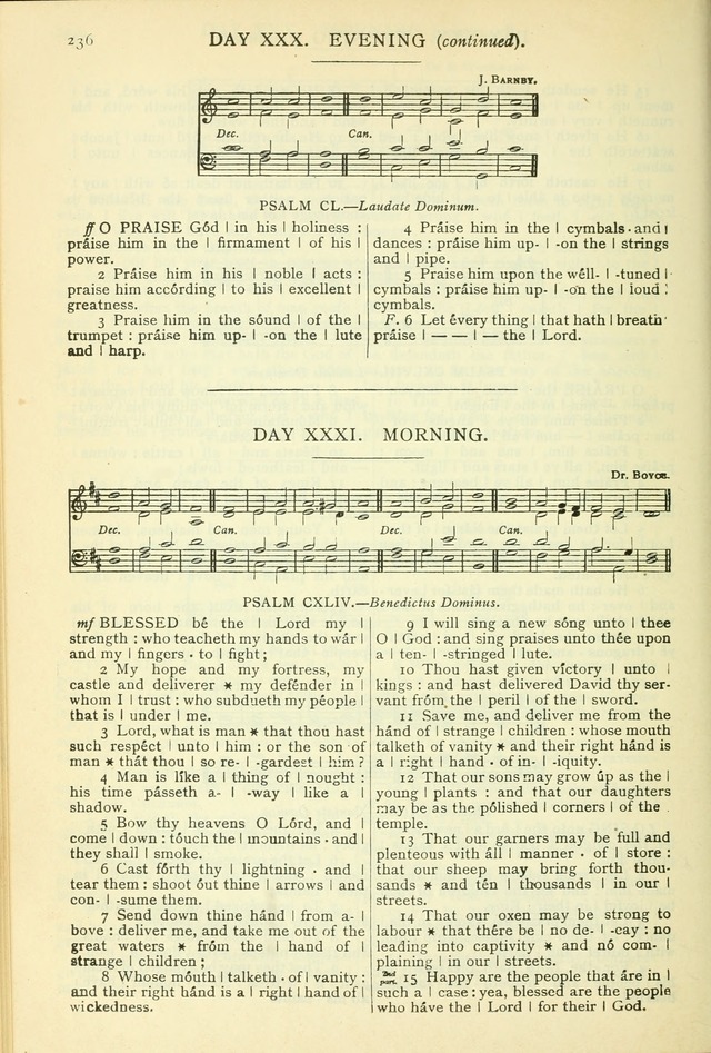 The Church Service Book: containing the words and music for the choral service, the morning and evening canticles, the holy communion, the Psalter, a selection of hymns from the hymnal with music page 249