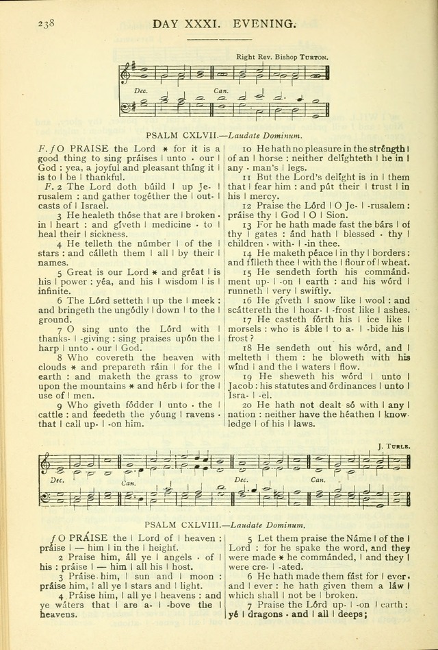 The Church Service Book: containing the words and music for the choral service, the morning and evening canticles, the holy communion, the Psalter, a selection of hymns from the hymnal with music page 251