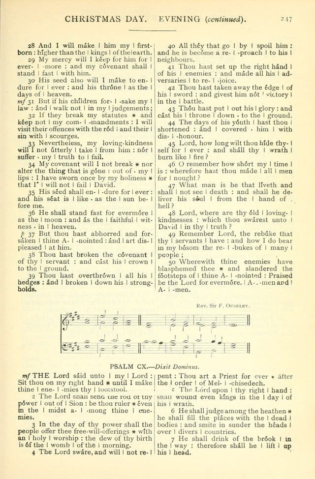 The Church Service Book: containing the words and music for the choral service, the morning and evening canticles, the holy communion, the Psalter, a selection of hymns from the hymnal with music page 260