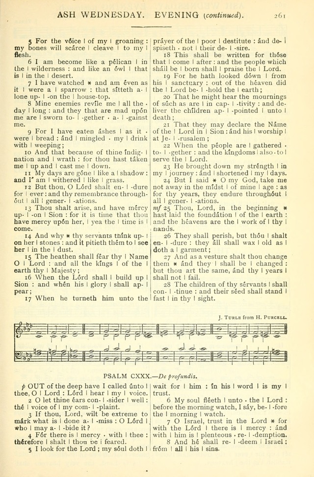 The Church Service Book: containing the words and music for the choral service, the morning and evening canticles, the holy communion, the Psalter, a selection of hymns from the hymnal with music page 274