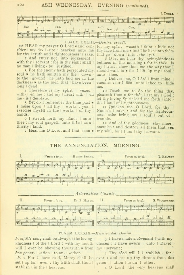 The Church Service Book: containing the words and music for the choral service, the morning and evening canticles, the holy communion, the Psalter, a selection of hymns from the hymnal with music page 275