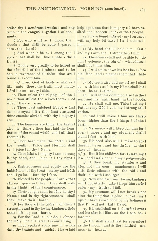 The Church Service Book: containing the words and music for the choral service, the morning and evening canticles, the holy communion, the Psalter, a selection of hymns from the hymnal with music page 276