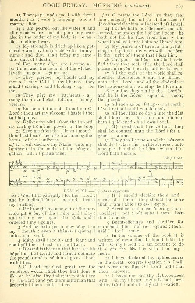 The Church Service Book: containing the words and music for the choral service, the morning and evening canticles, the holy communion, the Psalter, a selection of hymns from the hymnal with music page 280