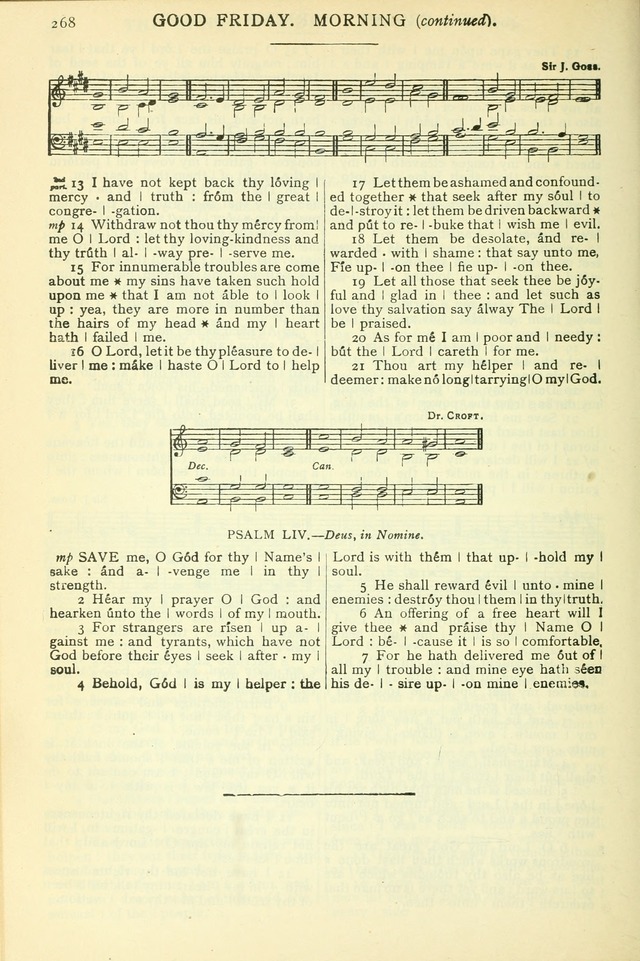 The Church Service Book: containing the words and music for the choral service, the morning and evening canticles, the holy communion, the Psalter, a selection of hymns from the hymnal with music page 281