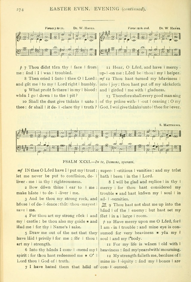 The Church Service Book: containing the words and music for the choral service, the morning and evening canticles, the holy communion, the Psalter, a selection of hymns from the hymnal with music page 287