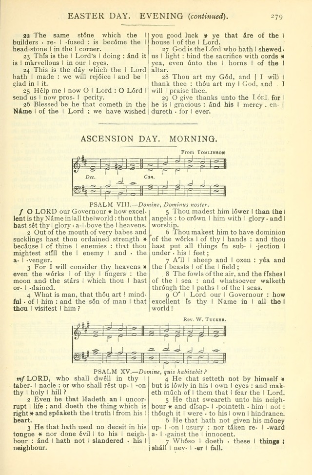 The Church Service Book: containing the words and music for the choral service, the morning and evening canticles, the holy communion, the Psalter, a selection of hymns from the hymnal with music page 292