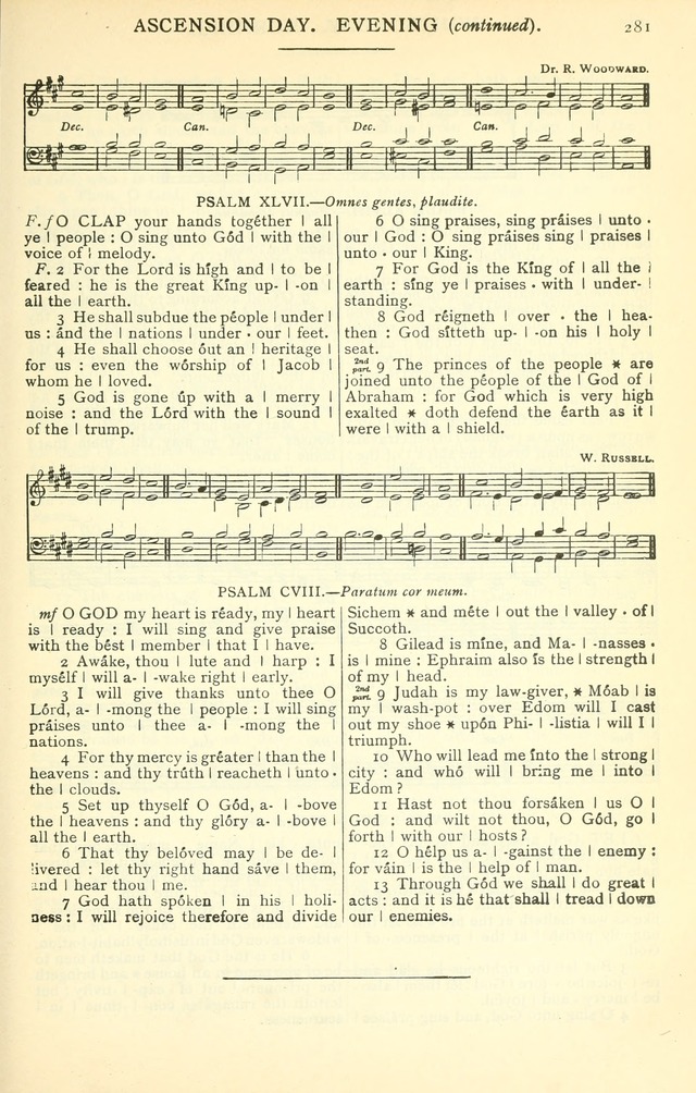 The Church Service Book: containing the words and music for the choral service, the morning and evening canticles, the holy communion, the Psalter, a selection of hymns from the hymnal with music page 294