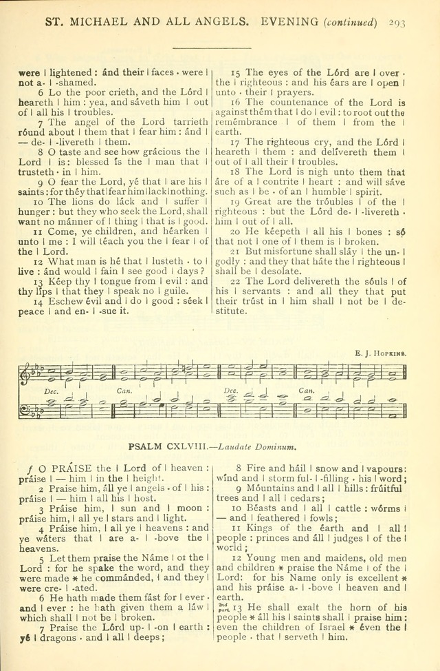 The Church Service Book: containing the words and music for the choral service, the morning and evening canticles, the holy communion, the Psalter, a selection of hymns from the hymnal with music page 306