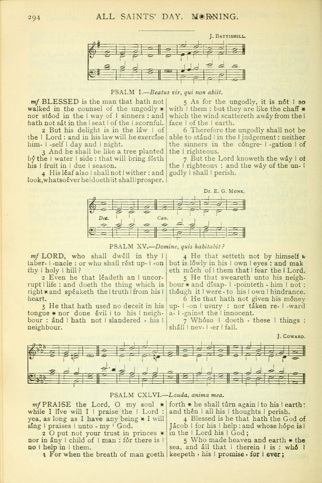 The Church Service Book: containing the words and music for the choral service, the morning and evening canticles, the holy communion, the Psalter, a selection of hymns from the hymnal with music page 307