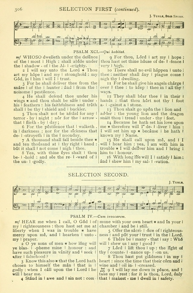 The Church Service Book: containing the words and music for the choral service, the morning and evening canticles, the holy communion, the Psalter, a selection of hymns from the hymnal with music page 319