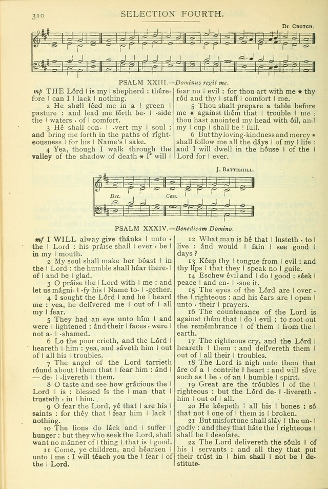 The Church Service Book: containing the words and music for the choral service, the morning and evening canticles, the holy communion, the Psalter, a selection of hymns from the hymnal with music page 323