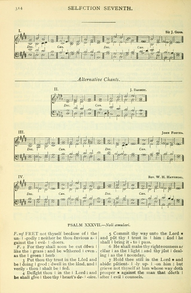 The Church Service Book: containing the words and music for the choral service, the morning and evening canticles, the holy communion, the Psalter, a selection of hymns from the hymnal with music page 327
