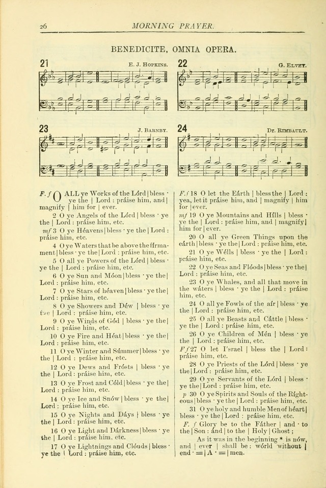 The Church Service Book: containing the words and music for the choral service, the morning and evening canticles, the holy communion, the Psalter, a selection of hymns from the hymnal with music page 33