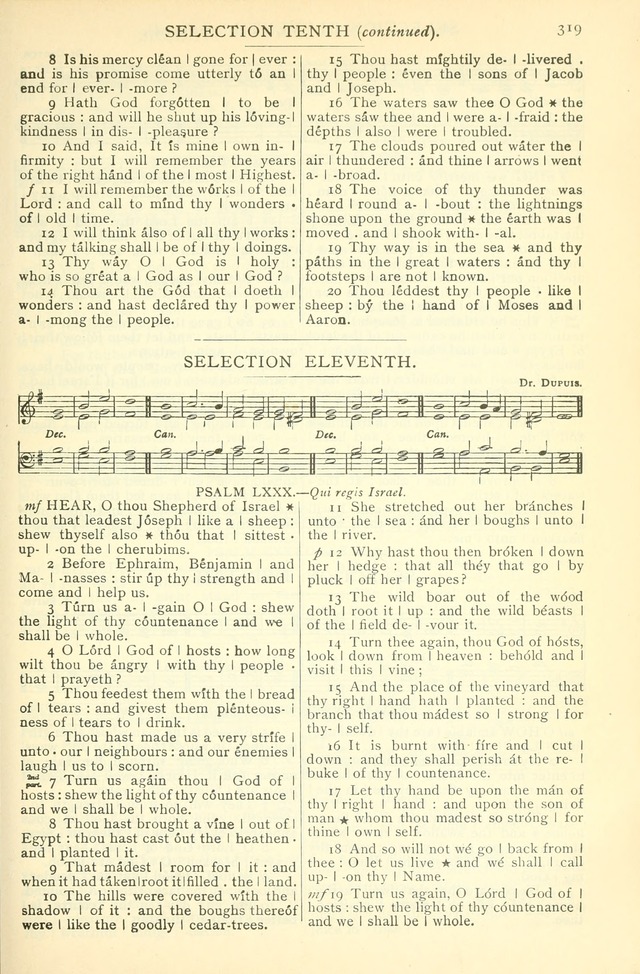 The Church Service Book: containing the words and music for the choral service, the morning and evening canticles, the holy communion, the Psalter, a selection of hymns from the hymnal with music page 332