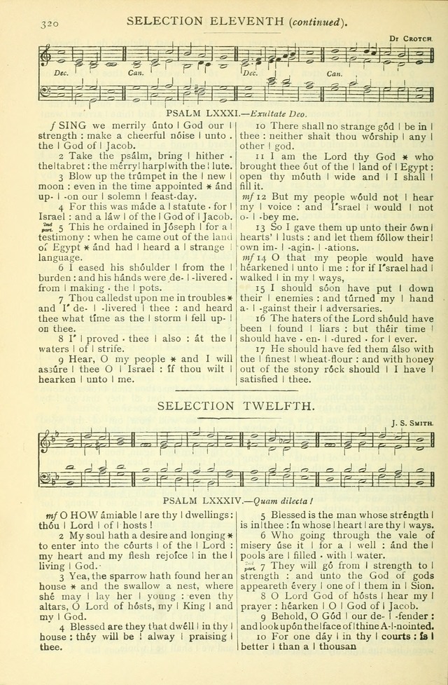 The Church Service Book: containing the words and music for the choral service, the morning and evening canticles, the holy communion, the Psalter, a selection of hymns from the hymnal with music page 333