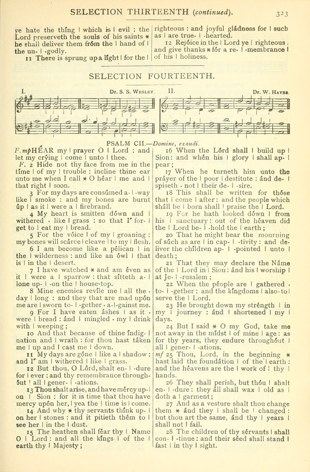 The Church Service Book: containing the words and music for the choral service, the morning and evening canticles, the holy communion, the Psalter, a selection of hymns from the hymnal with music page 336