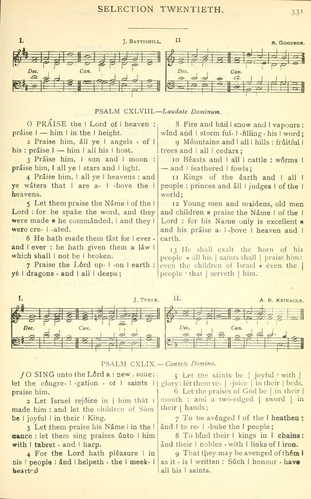 The Church Service Book: containing the words and music for the choral service, the morning and evening canticles, the holy communion, the Psalter, a selection of hymns from the hymnal with music page 344