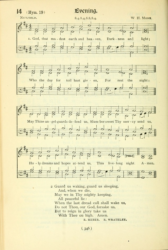The Church Service Book: containing the words and music for the choral service, the morning and evening canticles, the holy communion, the Psalter, a selection of hymns from the hymnal with music page 361