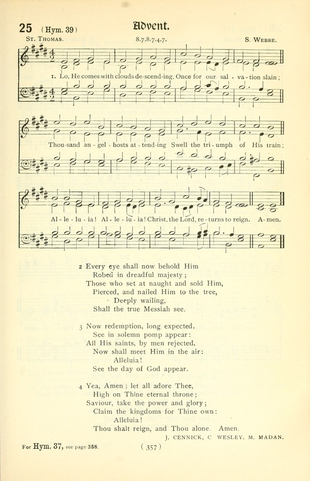 The Church Service Book: containing the words and music for the choral service, the morning and evening canticles, the holy communion, the Psalter, a selection of hymns from the hymnal with music page 372