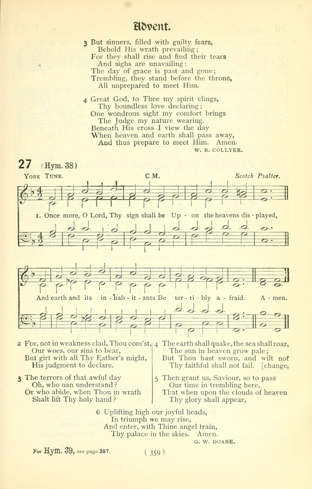 The Church Service Book: containing the words and music for the choral service, the morning and evening canticles, the holy communion, the Psalter, a selection of hymns from the hymnal with music page 374