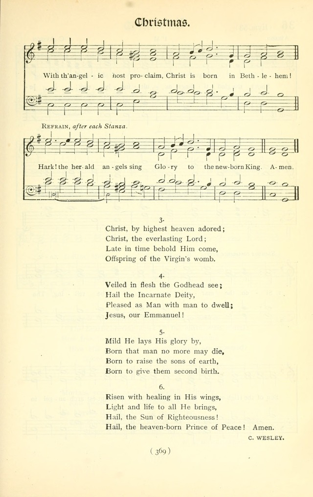 The Church Service Book: containing the words and music for the choral service, the morning and evening canticles, the holy communion, the Psalter, a selection of hymns from the hymnal with music page 384