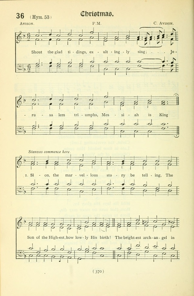 The Church Service Book: containing the words and music for the choral service, the morning and evening canticles, the holy communion, the Psalter, a selection of hymns from the hymnal with music page 385