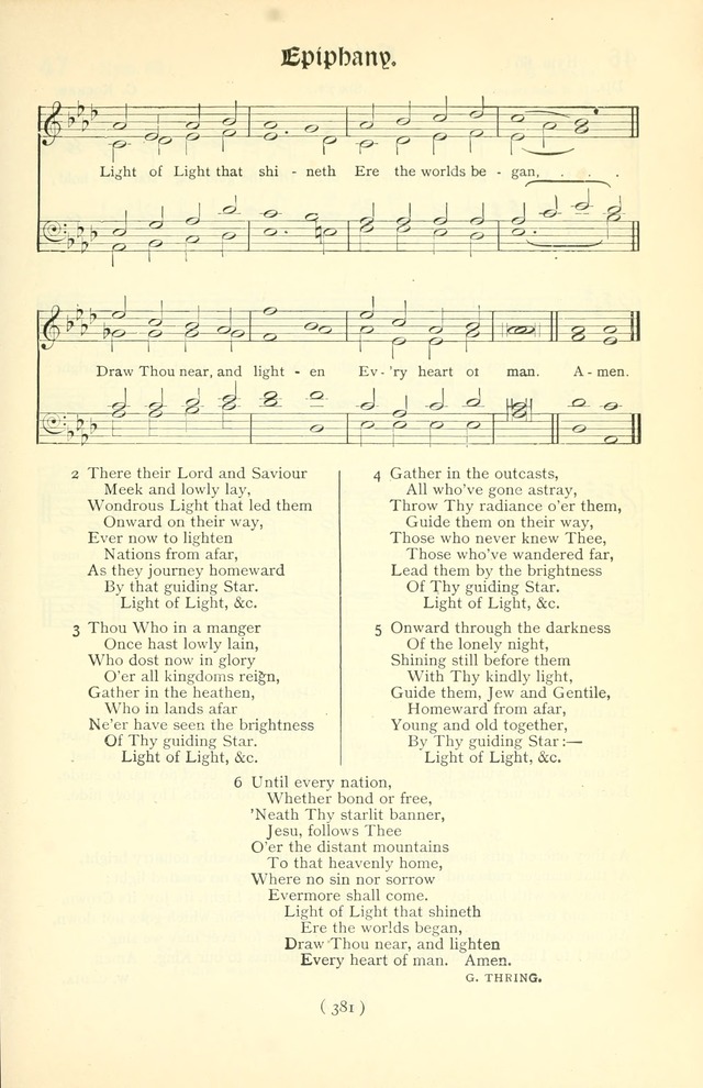 The Church Service Book: containing the words and music for the choral service, the morning and evening canticles, the holy communion, the Psalter, a selection of hymns from the hymnal with music page 396
