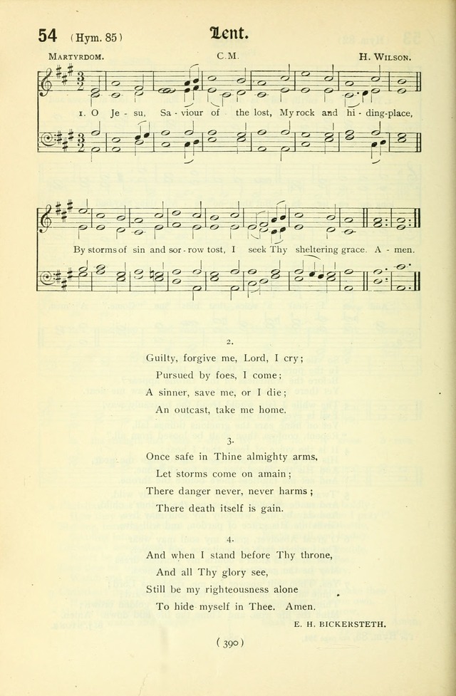 The Church Service Book: containing the words and music for the choral service, the morning and evening canticles, the holy communion, the Psalter, a selection of hymns from the hymnal with music page 405