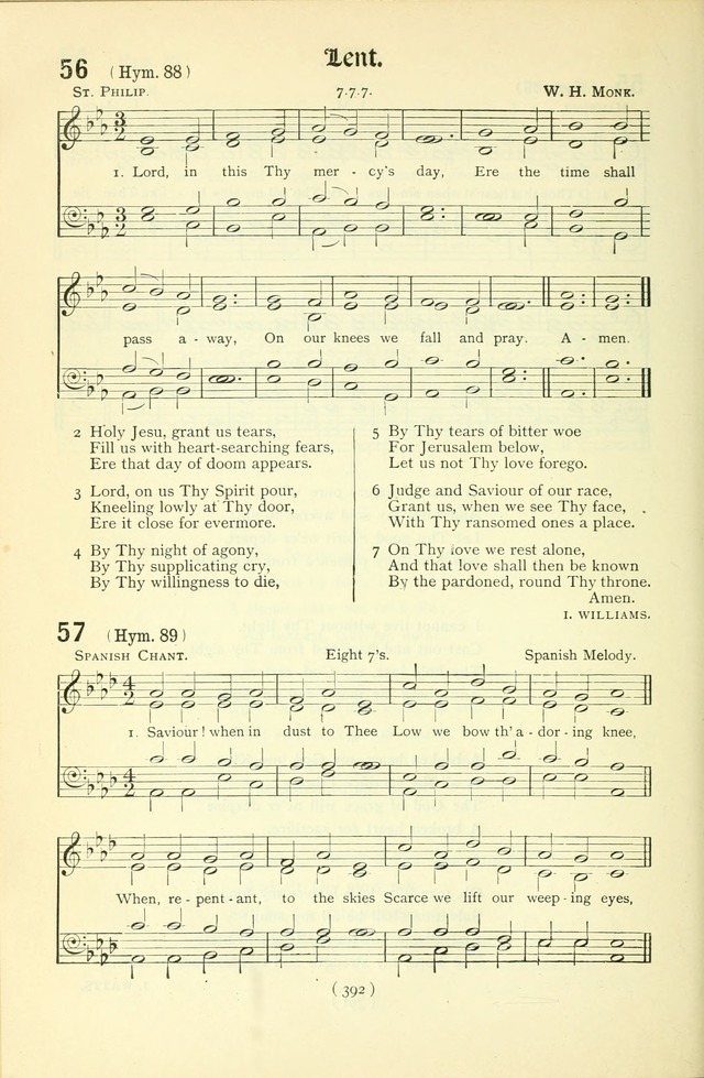 The Church Service Book: containing the words and music for the choral service, the morning and evening canticles, the holy communion, the Psalter, a selection of hymns from the hymnal with music page 407