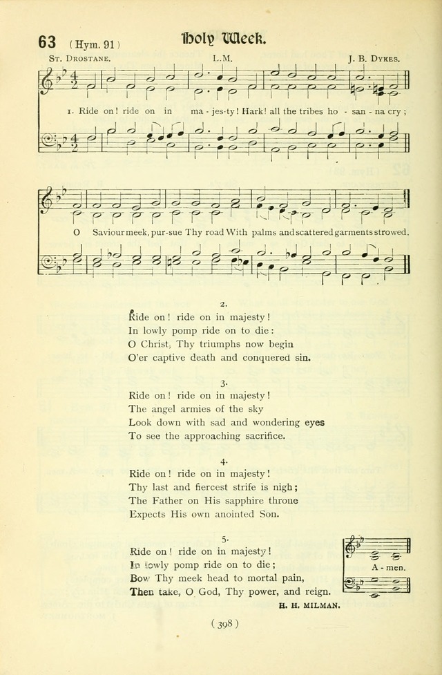 The Church Service Book: containing the words and music for the choral service, the morning and evening canticles, the holy communion, the Psalter, a selection of hymns from the hymnal with music page 413