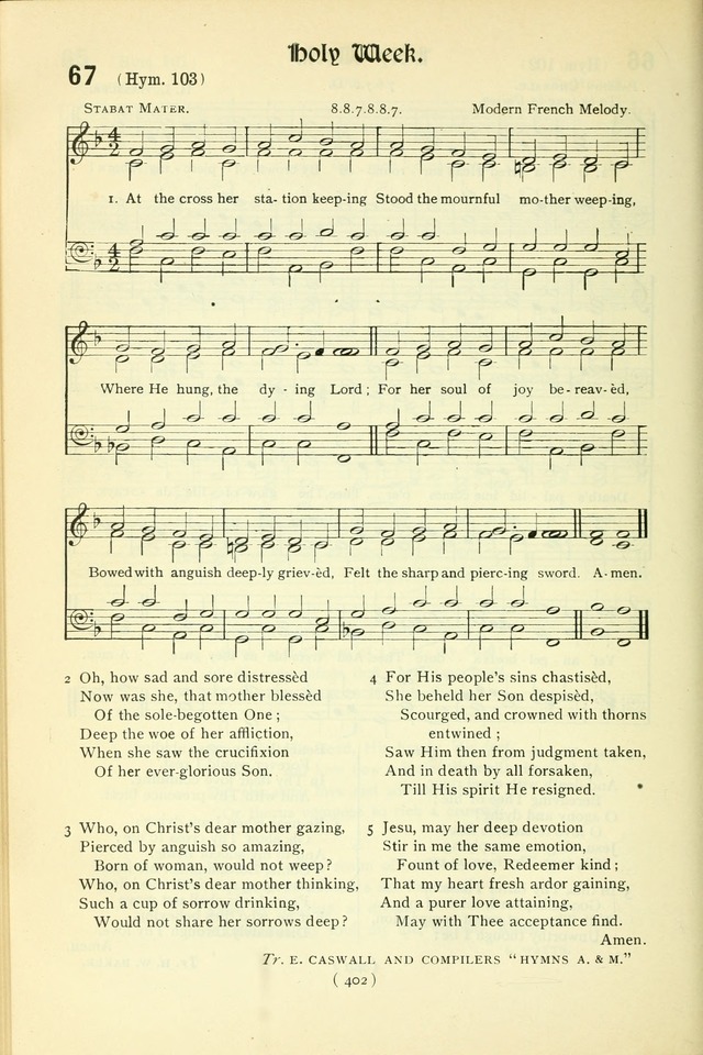 The Church Service Book: containing the words and music for the choral service, the morning and evening canticles, the holy communion, the Psalter, a selection of hymns from the hymnal with music page 417