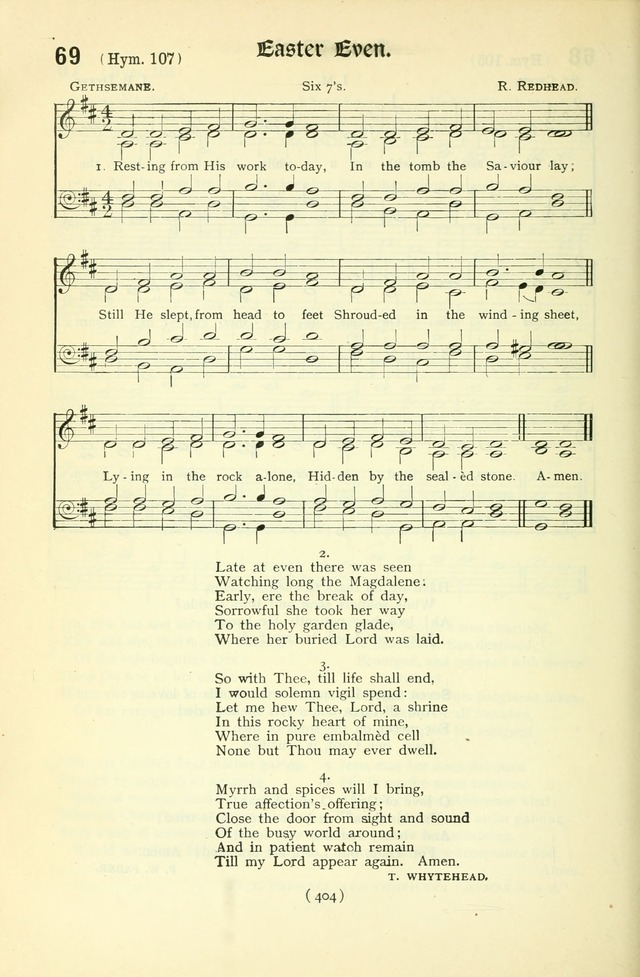The Church Service Book: containing the words and music for the choral service, the morning and evening canticles, the holy communion, the Psalter, a selection of hymns from the hymnal with music page 419