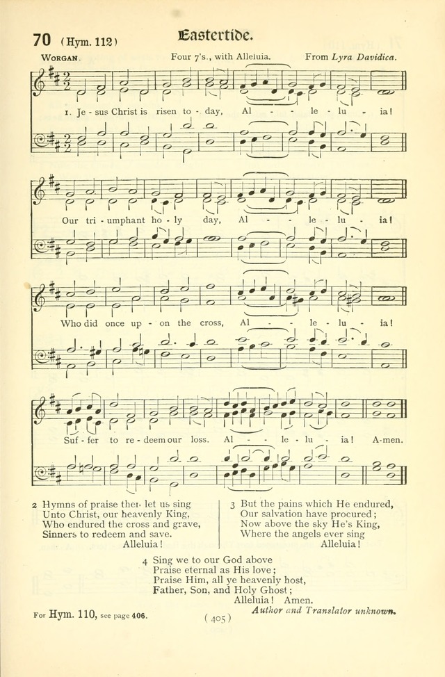 The Church Service Book: containing the words and music for the choral service, the morning and evening canticles, the holy communion, the Psalter, a selection of hymns from the hymnal with music page 420