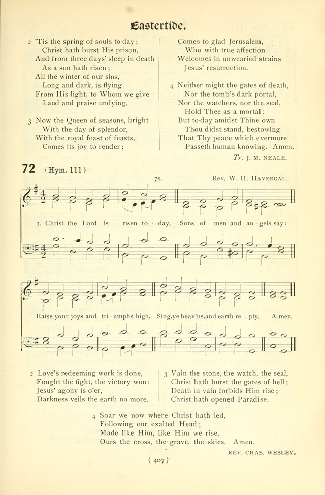 The Church Service Book: containing the words and music for the choral service, the morning and evening canticles, the holy communion, the Psalter, a selection of hymns from the hymnal with music page 422