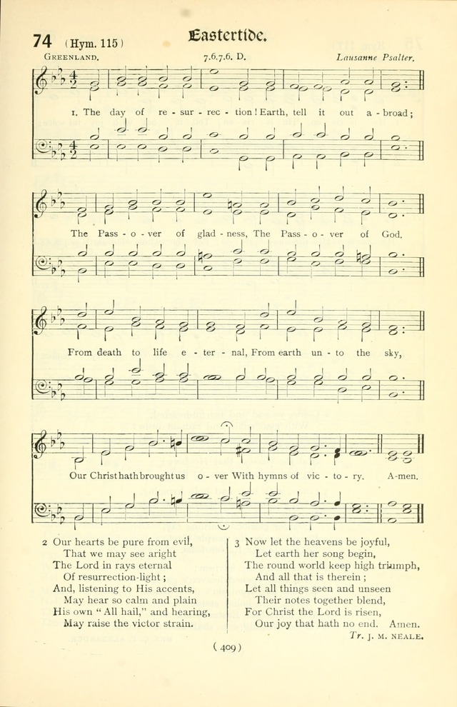 The Church Service Book: containing the words and music for the choral service, the morning and evening canticles, the holy communion, the Psalter, a selection of hymns from the hymnal with music page 424
