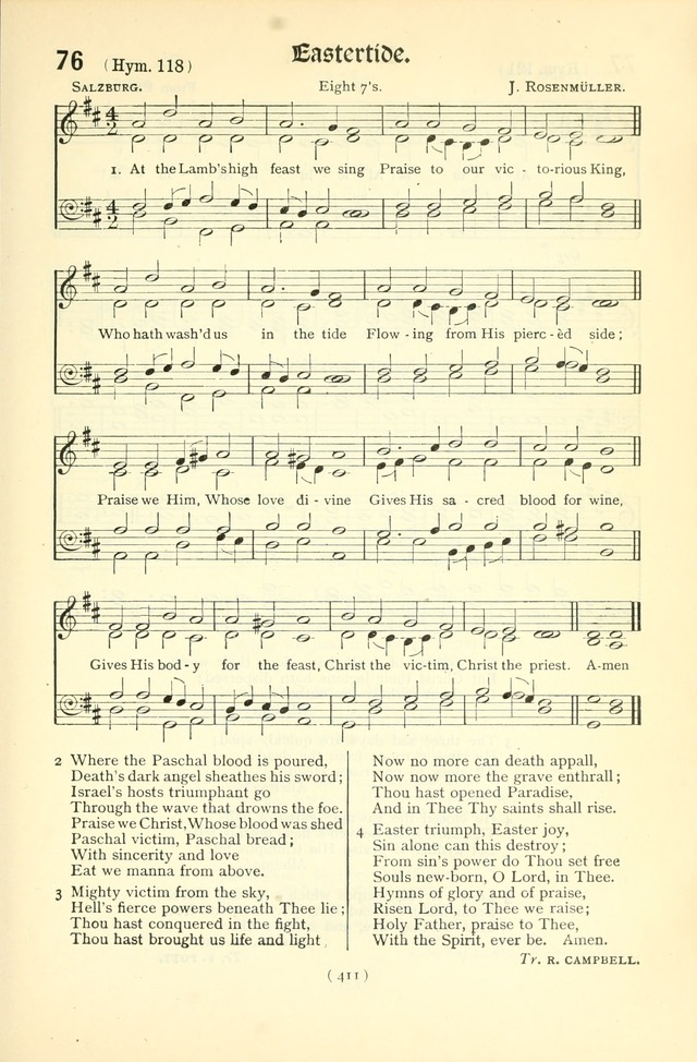 The Church Service Book: containing the words and music for the choral service, the morning and evening canticles, the holy communion, the Psalter, a selection of hymns from the hymnal with music page 426