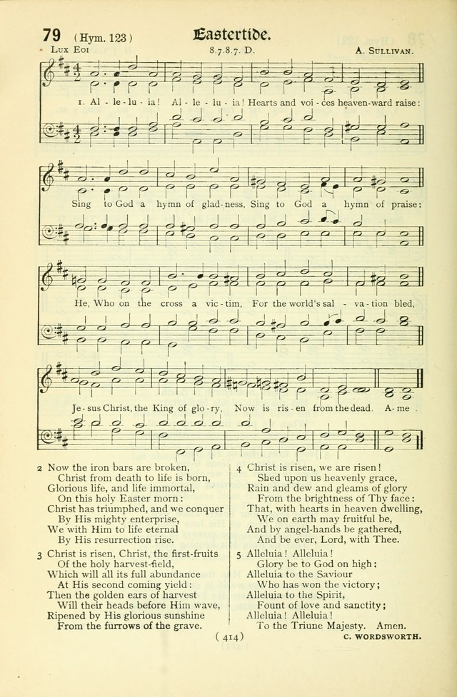 The Church Service Book: containing the words and music for the choral service, the morning and evening canticles, the holy communion, the Psalter, a selection of hymns from the hymnal with music page 429