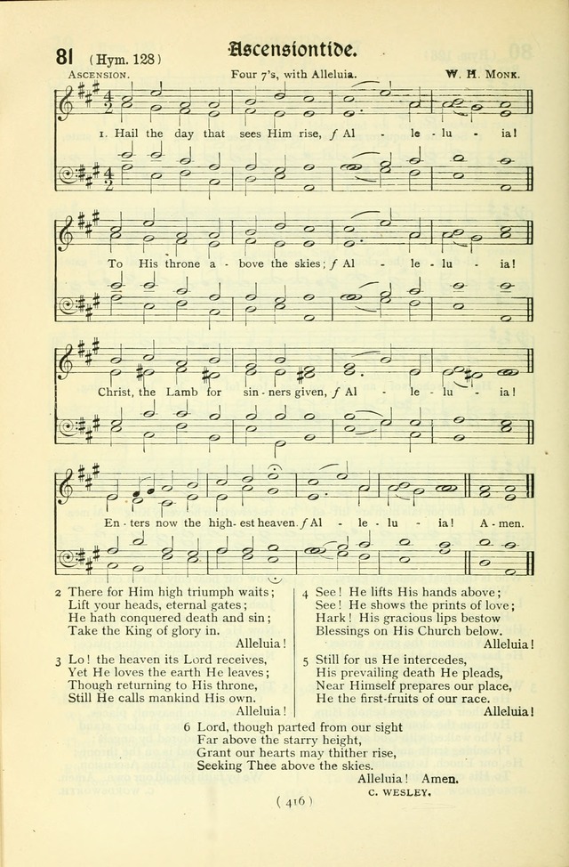 The Church Service Book: containing the words and music for the choral service, the morning and evening canticles, the holy communion, the Psalter, a selection of hymns from the hymnal with music page 431