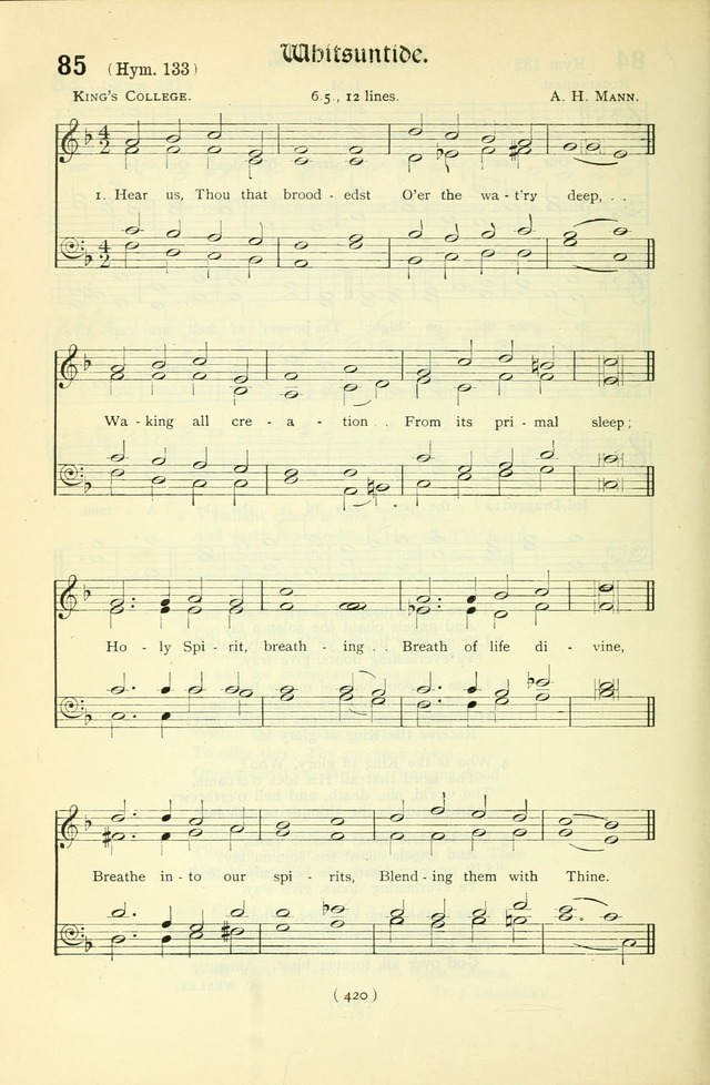 The Church Service Book: containing the words and music for the choral service, the morning and evening canticles, the holy communion, the Psalter, a selection of hymns from the hymnal with music page 435
