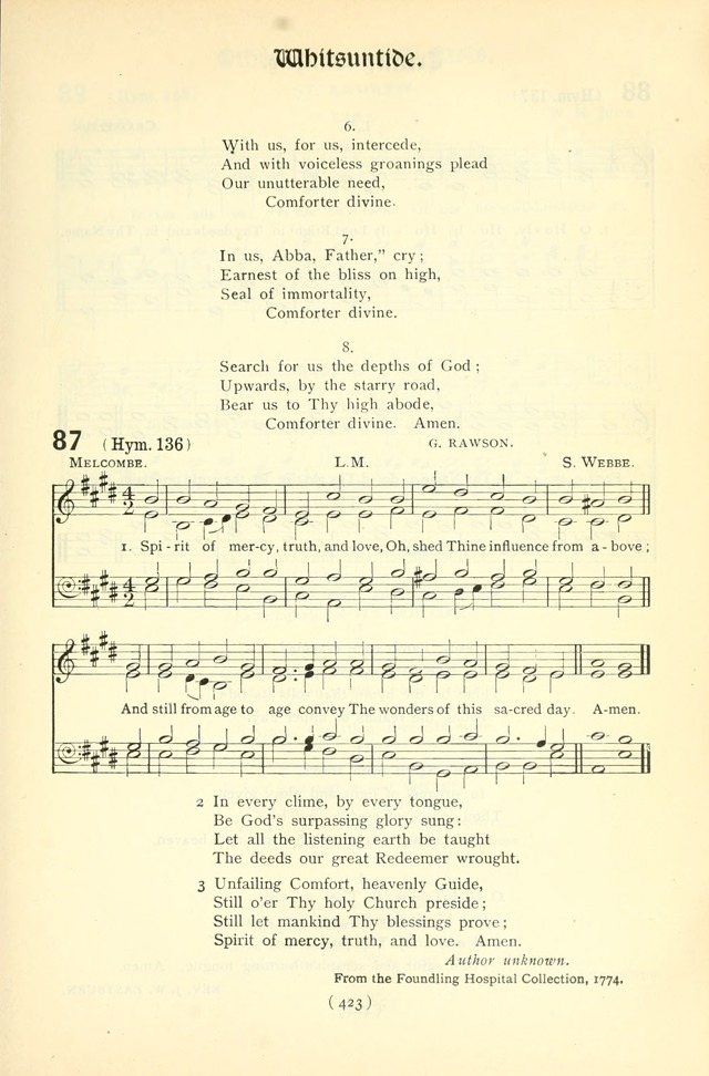 The Church Service Book: containing the words and music for the choral service, the morning and evening canticles, the holy communion, the Psalter, a selection of hymns from the hymnal with music page 438