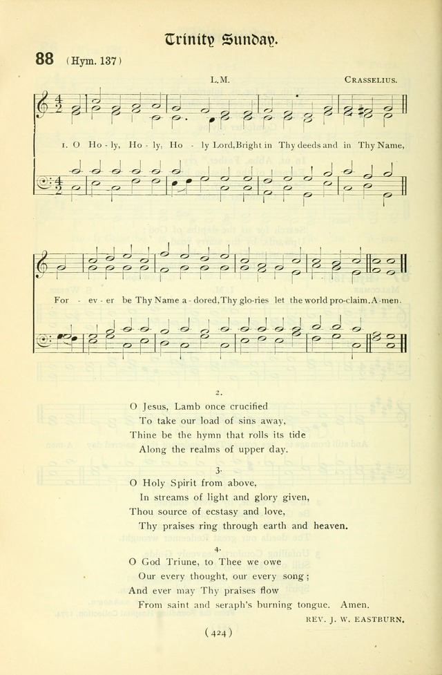 The Church Service Book: containing the words and music for the choral service, the morning and evening canticles, the holy communion, the Psalter, a selection of hymns from the hymnal with music page 439