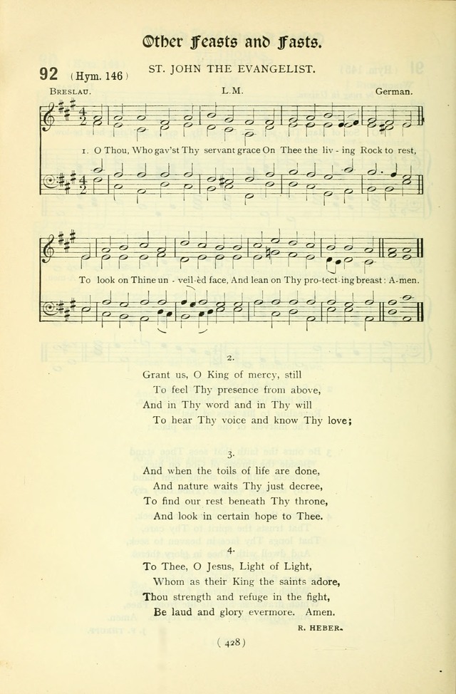 The Church Service Book: containing the words and music for the choral service, the morning and evening canticles, the holy communion, the Psalter, a selection of hymns from the hymnal with music page 443